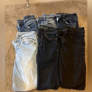 6 Pairs of American Eagle Jeans